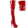 Pleaser - DELIGHT3018 Plattform Overknee Stiefel - Rot Product image